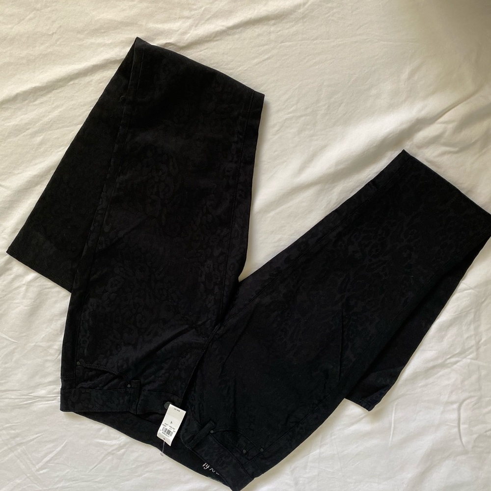 Ann Taylor Black in Black Leopard Slim Leg Jeans